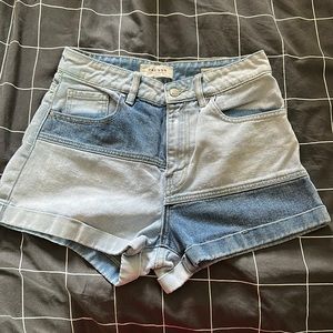 denim mom shorts